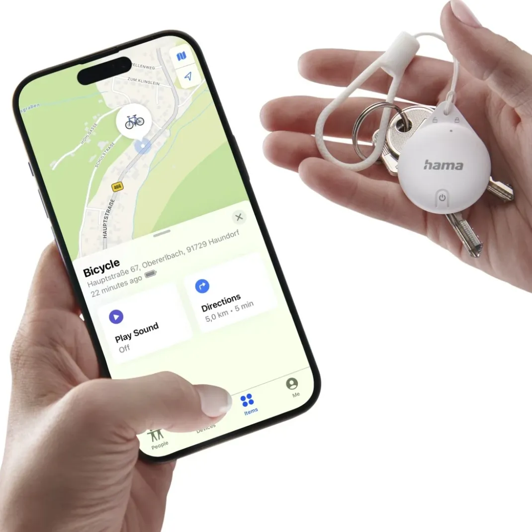 Schlüsselfinder, Item Finder für Apple "Wo ist"-App, Bluetooth®, Weiß