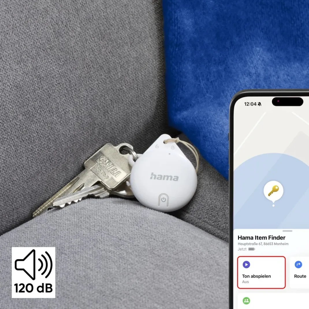 Schlüsselfinder, Item Finder für Apple "Wo ist"-App, Bluetooth®, Weiß