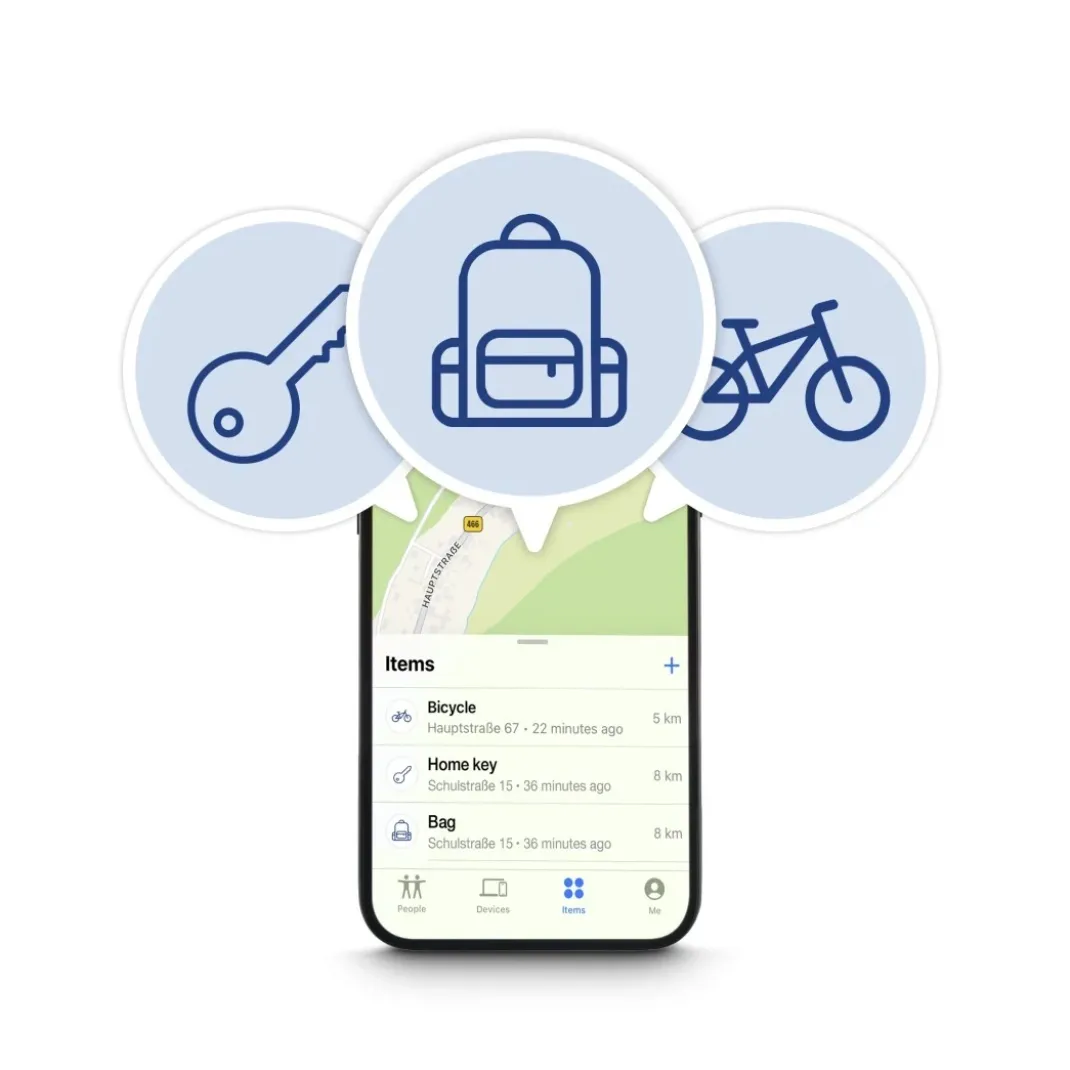 Schlüsselfinder, Item Finder für Apple "Wo ist"-App, Bluetooth®, Weiß