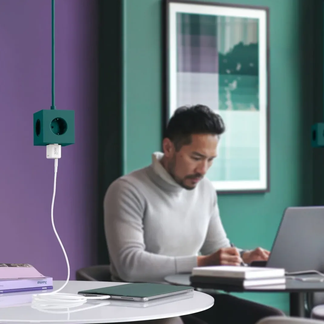 Schnellladegerät, GaN, USB-C, Super-Mini-Charger, PD, 30 W, Weiß
