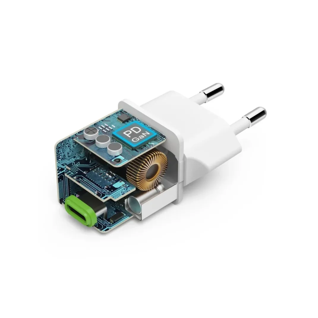 Schnellladegerät, GaN, USB-C, Super-Mini-Charger, PD, 30 W, Weiß