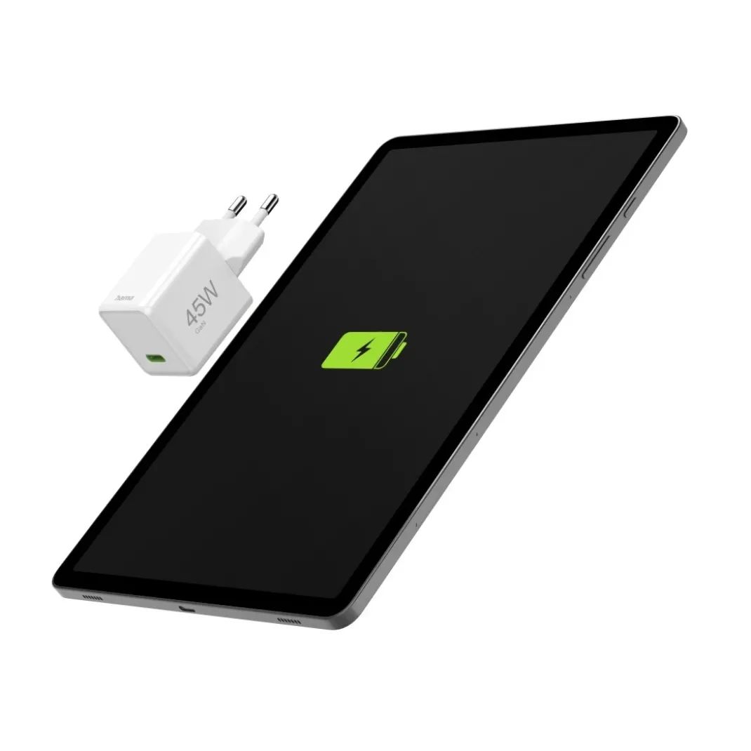 Schnellladegerät, GaN, USB-C, Super-Mini-Charger, PD, 45 W, Weiß