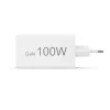 Schnellladegerät, GaN, 2x USB-C, 1x USB-A, Mini-Ladegerät, PD, 100 W, Weiß