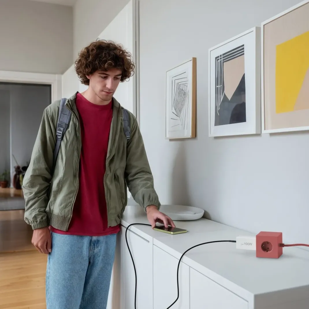 Schnellladegerät, GaN, 2x USB-C, 1x USB-A, Mini-Ladegerät, PD, 100 W, Weiß