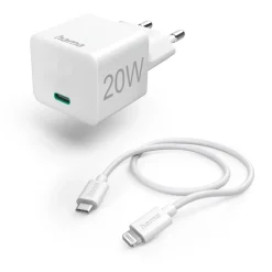 Schnellladegerät mit Ladekabel Lightning, Mini-Ladegerät, PD, 20 W, 1 m, WS