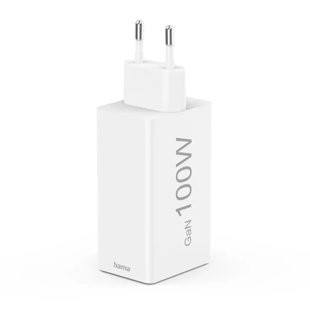 Schnellladegerät mit Ladekabel USB-C, für Laptop, PD, 100 W, 1,5 m, Weiß