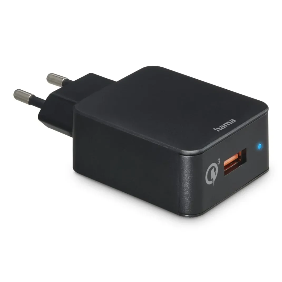 Schnellladegerät, USB-A, 19,5 W, Schwarz