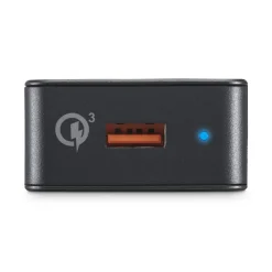 Schnellladegerät, USB-A, 19,5 W, Schwarz