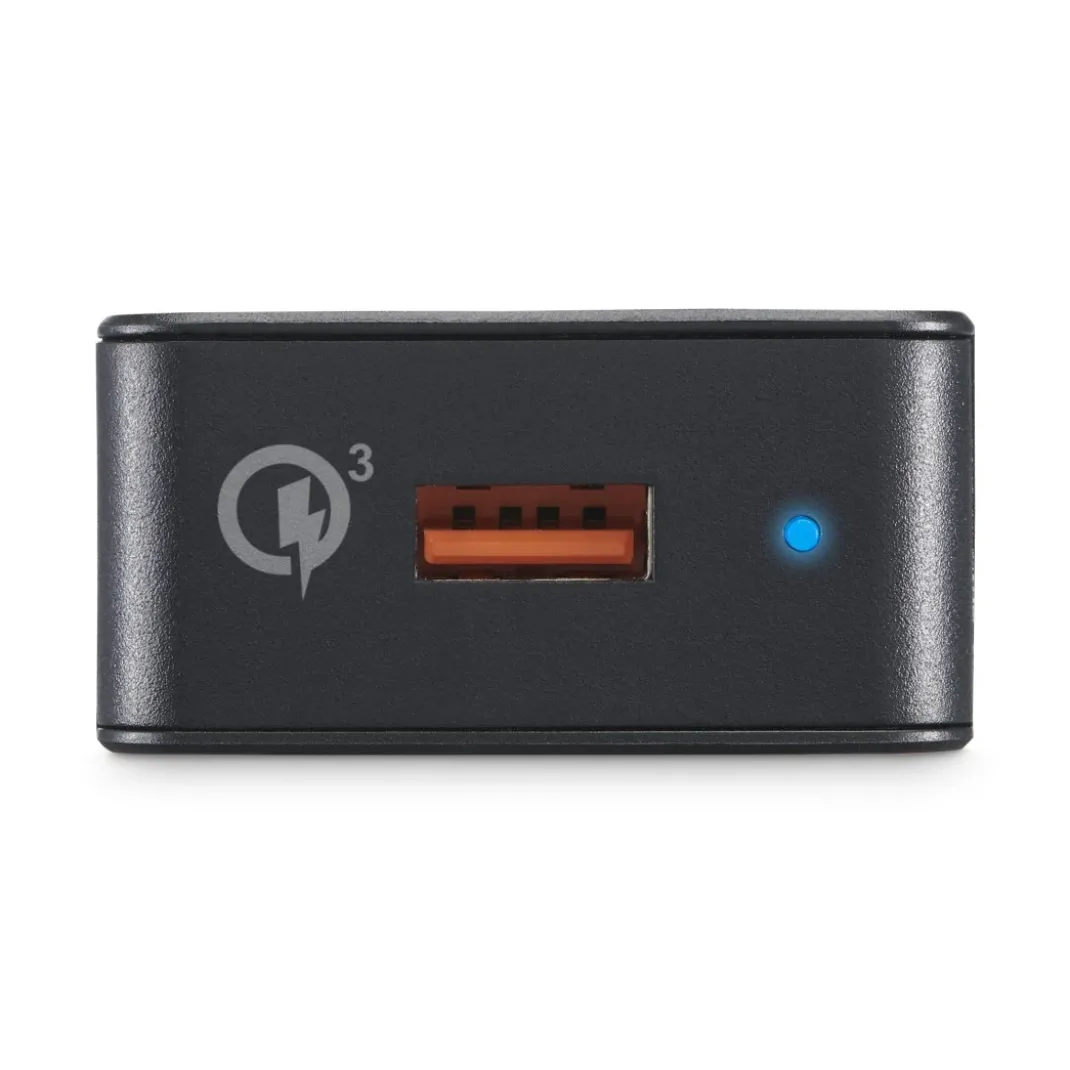Schnellladegerät, USB-A, 19,5 W, Schwarz
