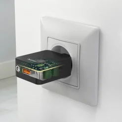 Schnellladegerät, USB-A, 19,5 W, Schwarz