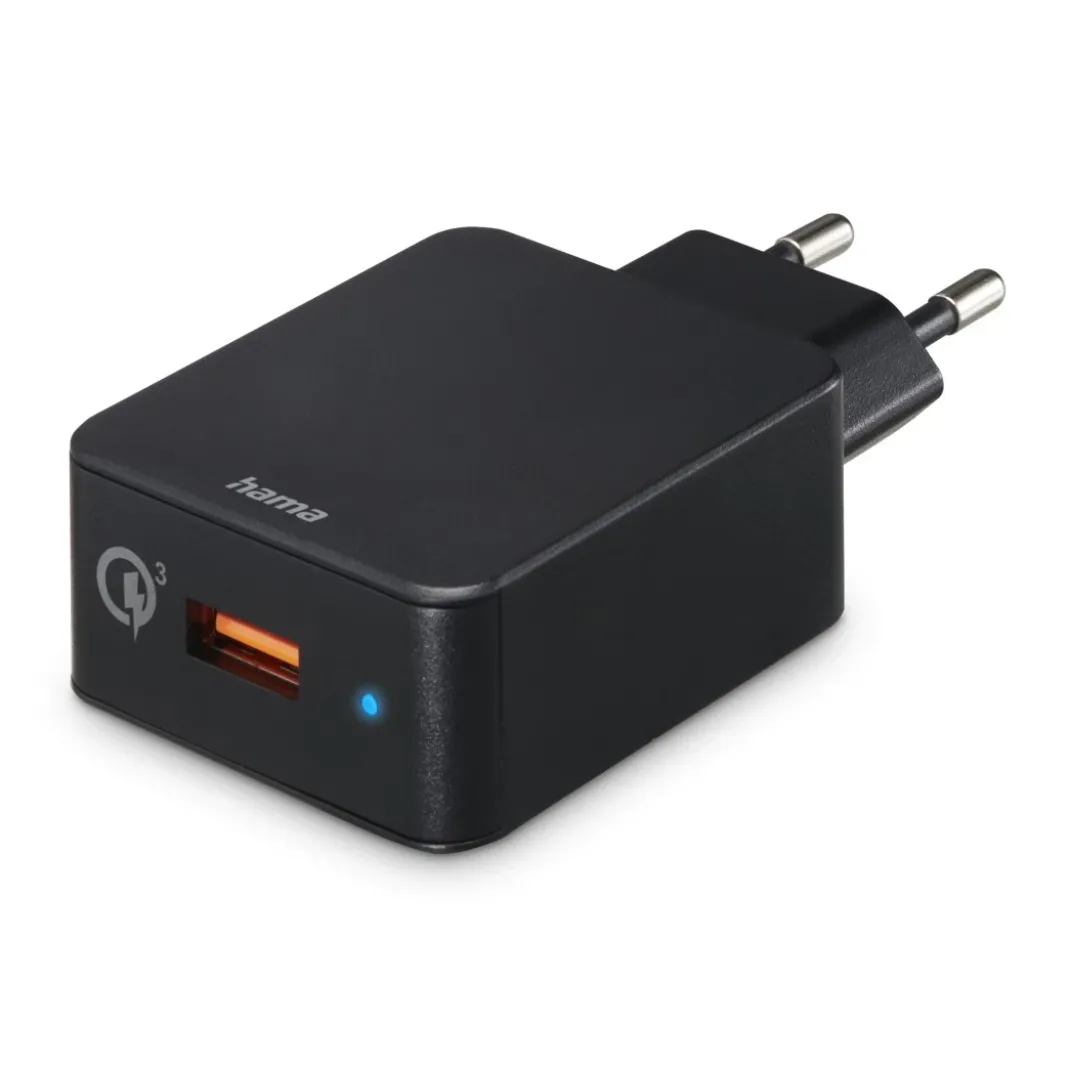 Schnellladegerät, USB-A, 19,5 W, Schwarz