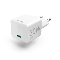 Schnellladegerät, USB-C, PD/Qualcomm®/GaN, Mini-Ladegerät, 30 W, Weiß