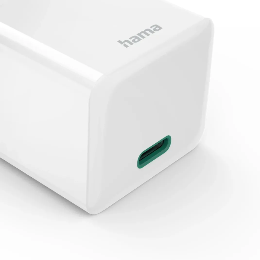 Schnellladegerät, USB-C, PD/Qualcomm®/GaN, Mini-Ladegerät, 30 W, Weiß