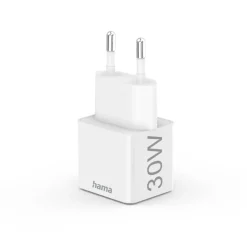 Schnellladegerät, USB-C, PD/Qualcomm®/GaN, Mini-Ladegerät, 30 W, Weiß