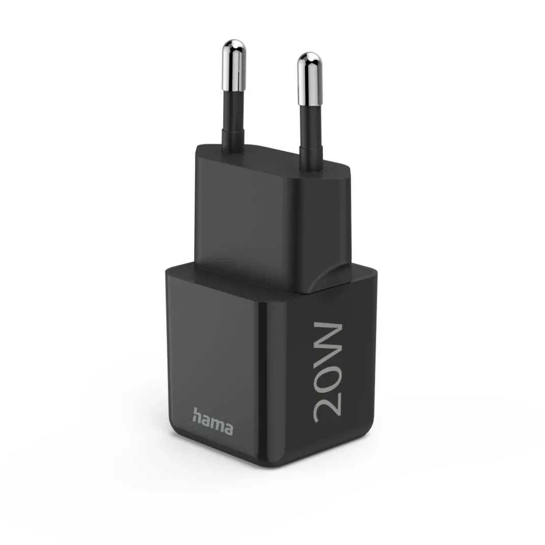 Schnellladegerät, USB-C, Super-Mini-Charger, PD, 20 W, Schwarz