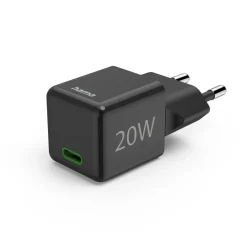 Schnellladegerät, USB-C, Super-Mini-Charger, PD, 20 W, Schwarz