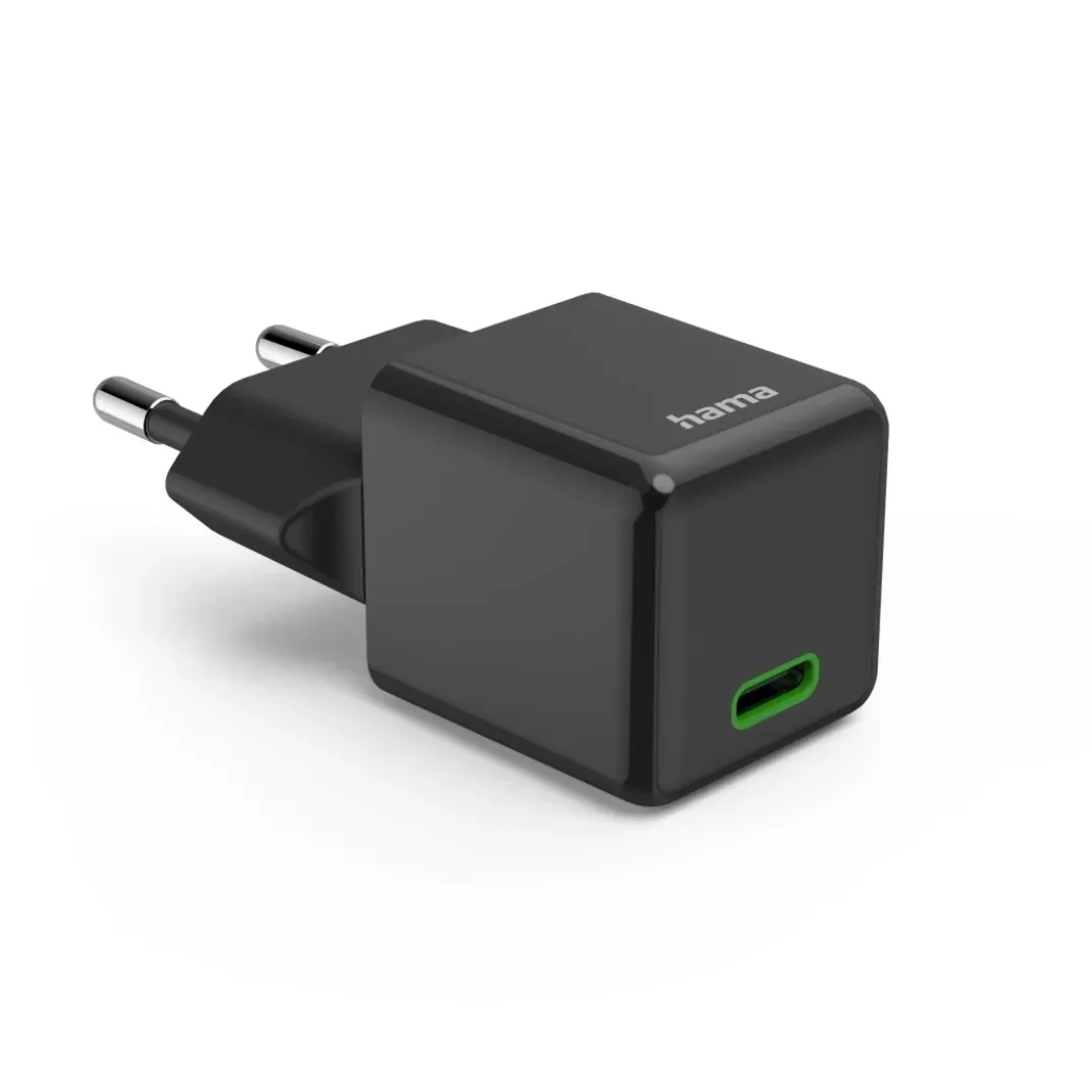 Schnellladegerät, USB-C, Super-Mini-Charger, PD, 20 W, Schwarz
