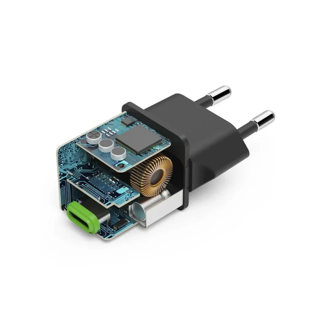Schnellladegerät, USB-C, Super-Mini-Charger, PD, 20 W, Schwarz