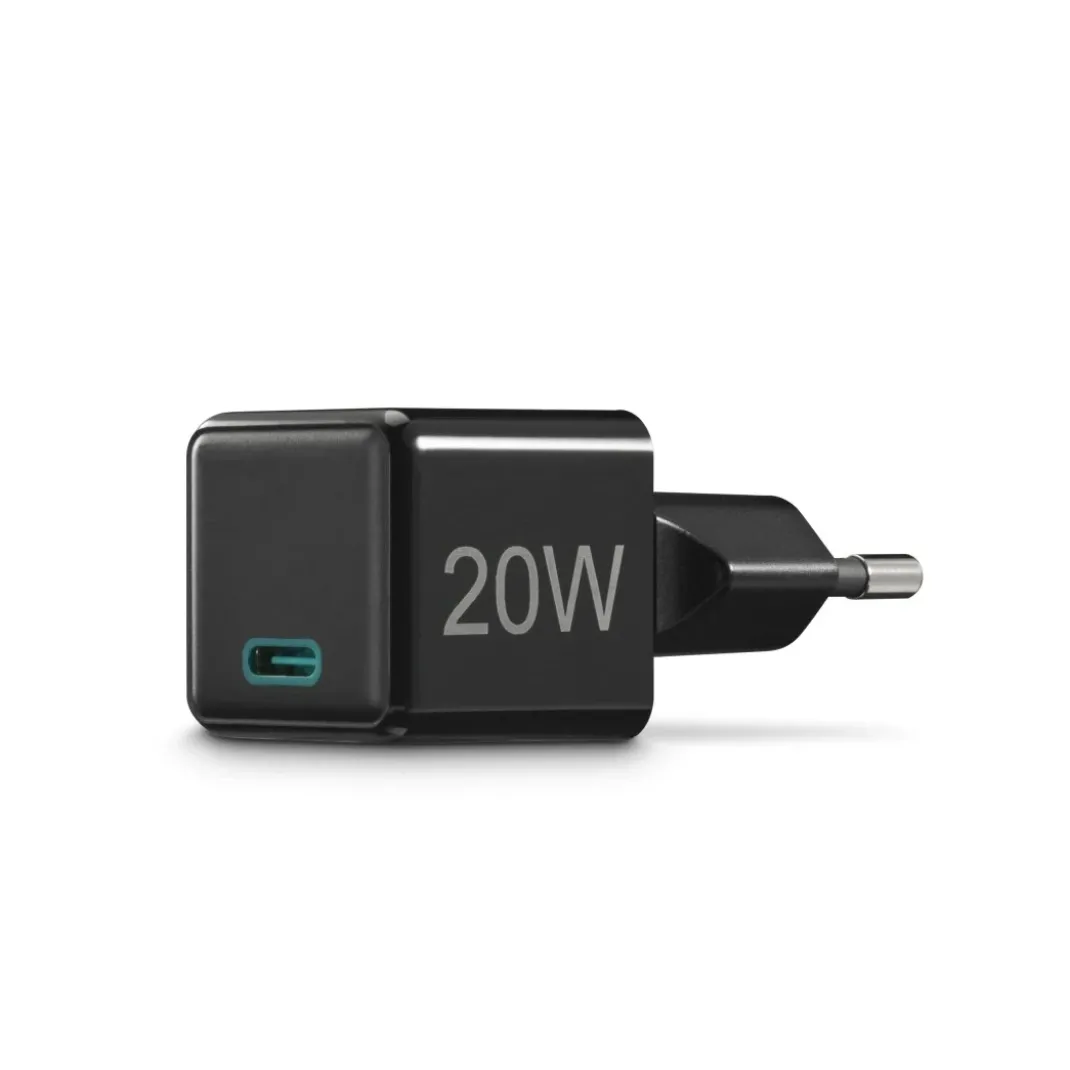 Schnellladegerät, USB-C, Super-Mini-Charger, PD, 20 W, Schwarz