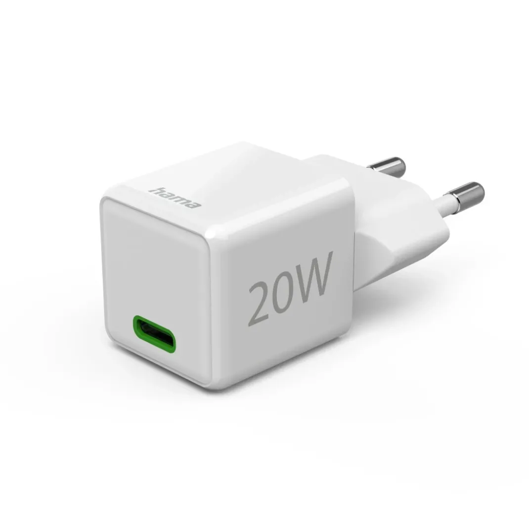 Schnellladegerät, USB-C, Super-Mini-Charger, PD, 20 W, Weiß