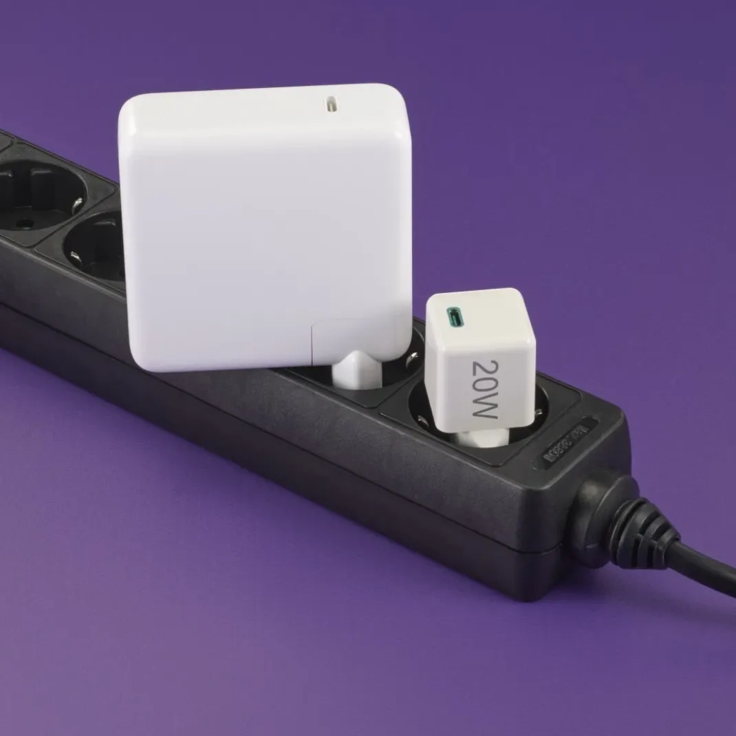 Schnellladegerät, USB-C, Super-Mini-Charger, PD, 20 W, Weiß