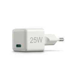 Schnellladegerät, USB-C, Super-Mini-Charger, PD, 25 W, Weiß