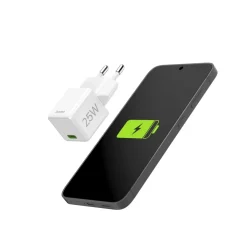 Schnellladegerät, USB-C, Super-Mini-Charger, PD, 25 W, Weiß