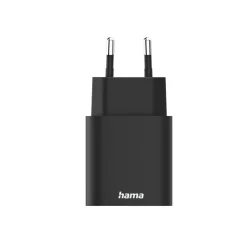 Schnellladegerät, 1x USB-A, 1x USB-C, PD, 30 W, Schwarz