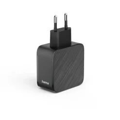 Schnellladegerät, 2x USB-C PD, 1x USB-A QC, 65 W, Schwarz