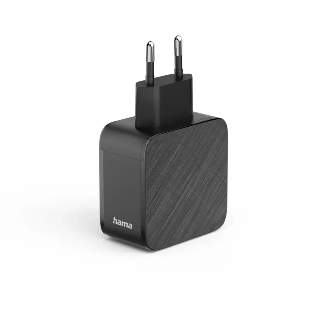 Schnellladegerät, 2x USB-C PD, 1x USB-A QC, 65 W, Schwarz