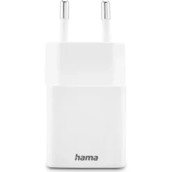 Schnellladegerät, 1x USB-C, 1x USB-A, Mini-Ladegerät, PD, 20 W, Weiß