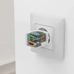 Schnellladegerät, 1x USB-C, 1x USB-A, Mini-Ladegerät, PD, 30 W, Weiß