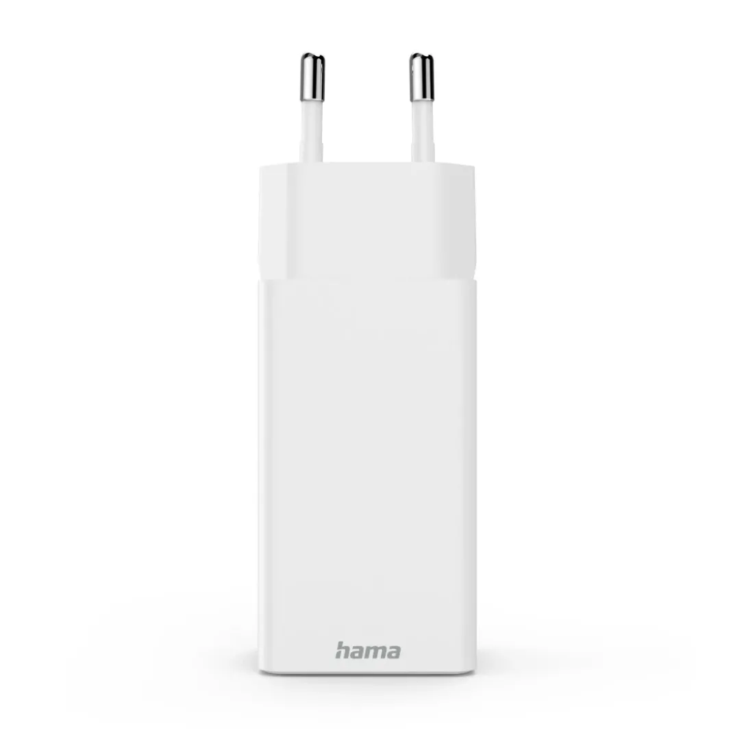 Schnellladegerät, 2x USB-C, 1x USB-A, Mini-Ladegerät, PD, 65 W, Weiß