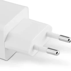 Schnellladegerät, 2x USB-C, 1x USB-A, Mini-Ladegerät, PD, 65 W, Weiß