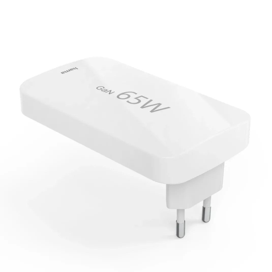 Schnellladegerät, 2x USB-C, 1x USB-A, flaches Mini-Ladegerät, PD, 65 W, WS