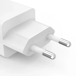 Schnellladegerät, 1x USB-C, 1x USB-A, Mini-Ladegerät, PD, 45 W, Weiß