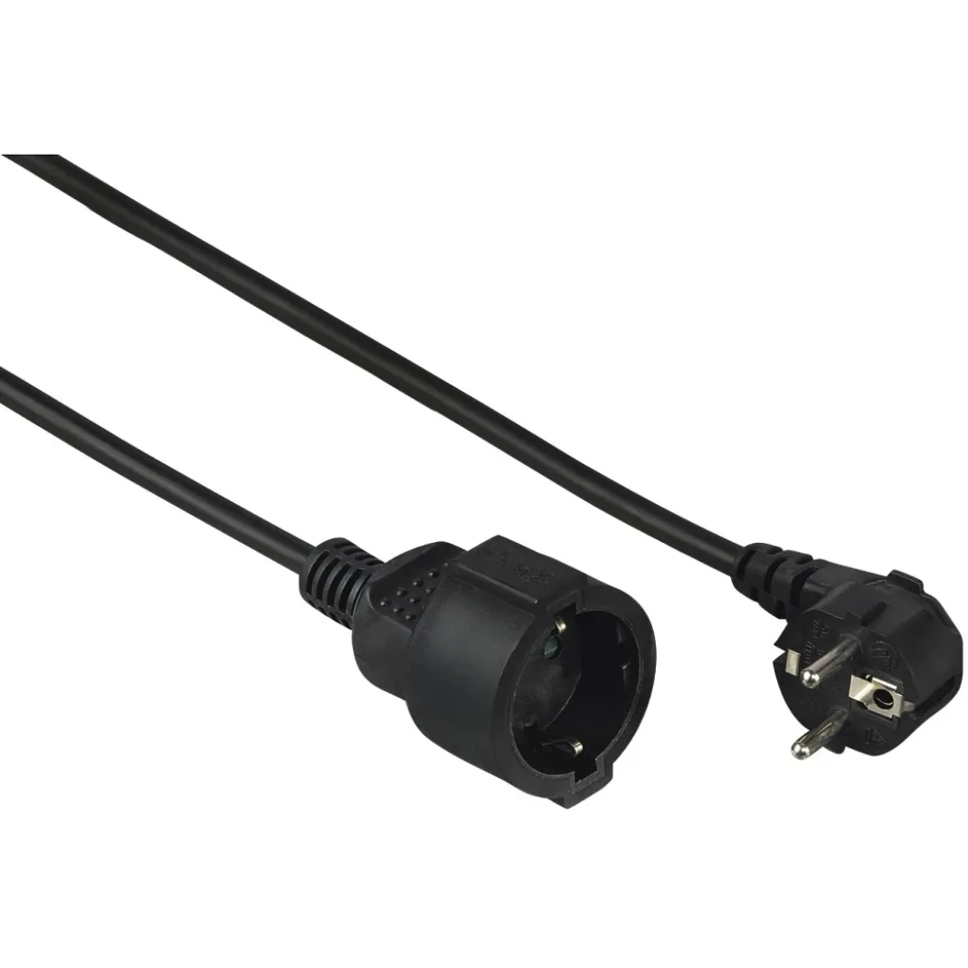Schutzkontakt-Verlängerungskabel "Profi", 3 m, Schwarz
