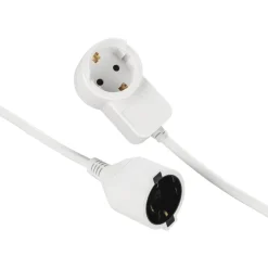 Schutzkontakt-Verlängerungskabel "Powerplug", Zusatzsteckdose, 3,0 m, Weiß