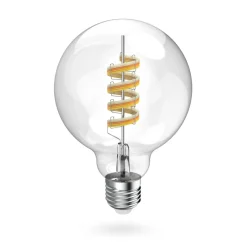 Smarte Lampe E27, LED, Matter, Filament Globe G95, RGBW, dimmbar, mit App