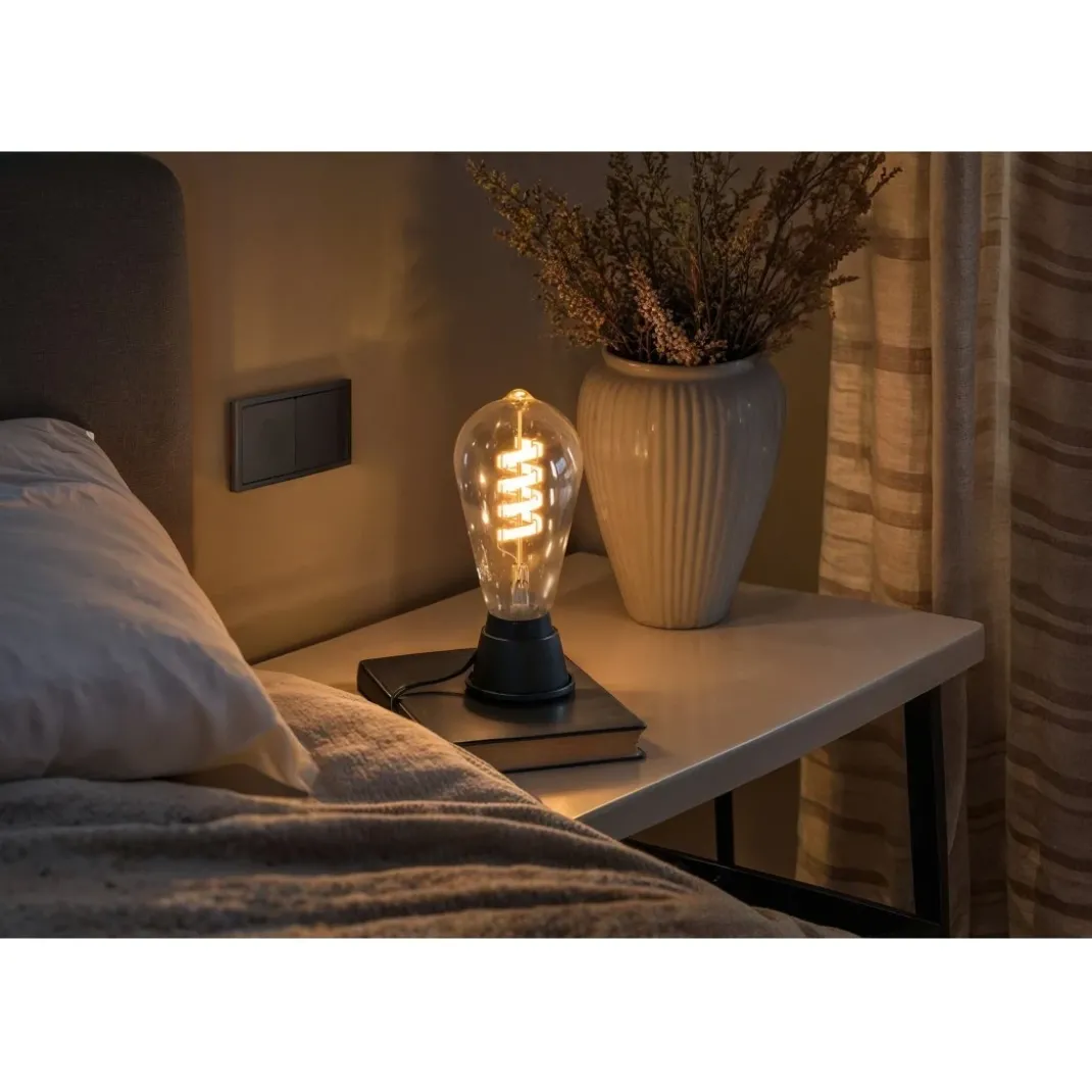 Smarte LED-Lampe, Matter, E27, Retro, Filament ST64, RGBW, dimmbar, mit App