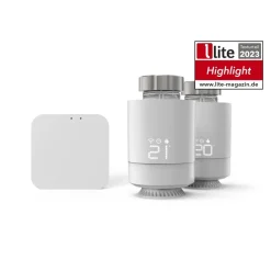 Smarte WLAN-Heizungssteuerung, 2x Smartes Heizkörperthermostat + Zentrale