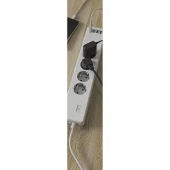 Smarte WLAN-Steckdosenleiste 4-fach, einzeln schaltbar, Überlastsch., 4xUSB