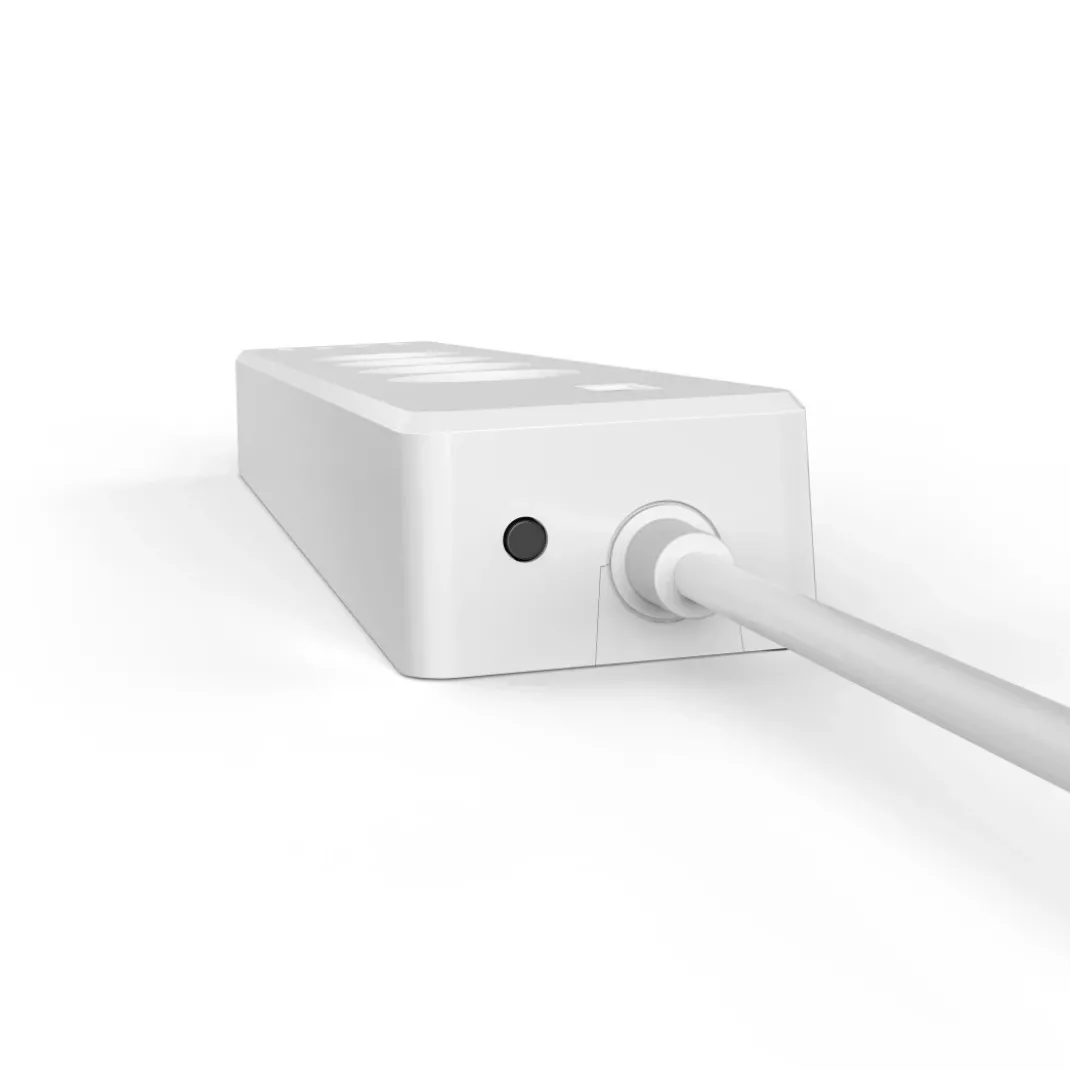 Smarte WLAN-Steckdosenleiste 4-fach, einzeln schaltbar, Überlastsch., 4xUSB