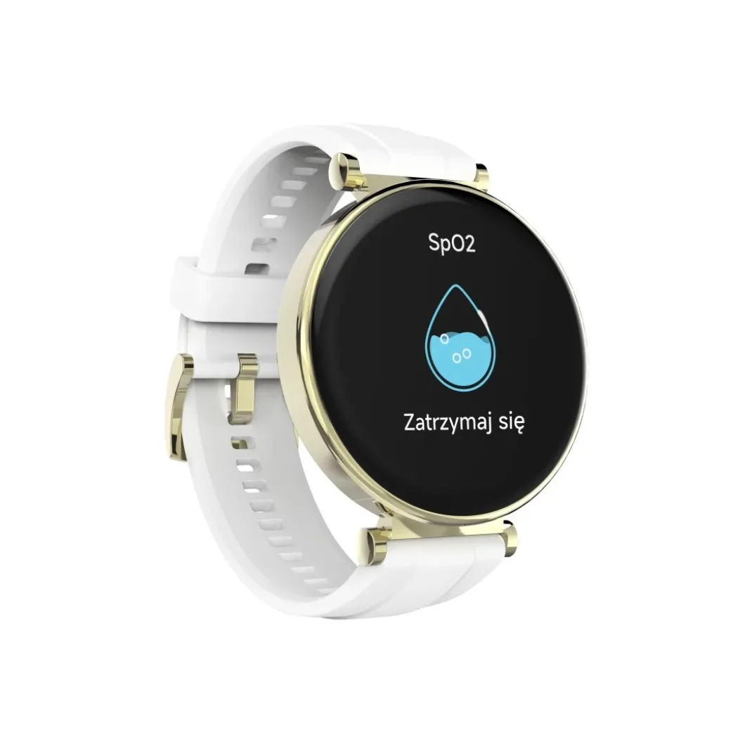 Smartwatch "7000", AMOLED 43 mm, Telefonfunktion, IP68 + 3 ATM, rund, Gold