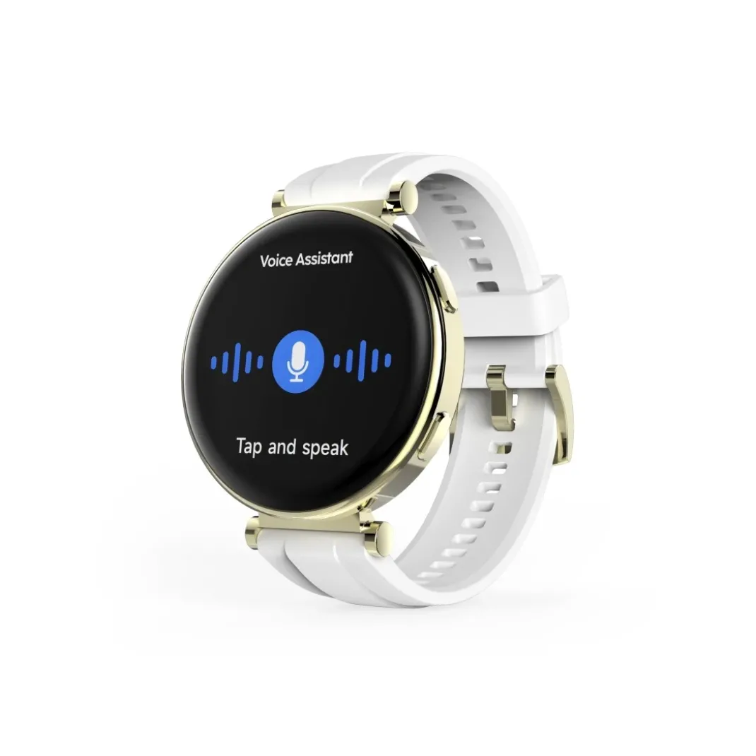 Smartwatch "7000", AMOLED 43 mm, Telefonfunktion, IP68 + 3 ATM, rund, Gold