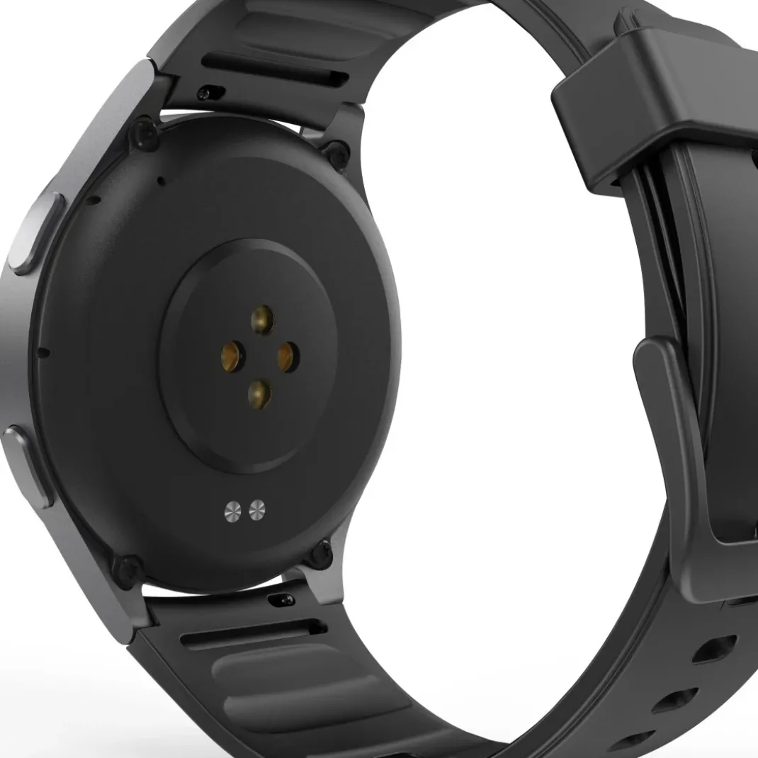 Smartwatch "8900", GPS, AMOLED 46 mm, Telefonfunktion, Alexa, rund, Schwarz