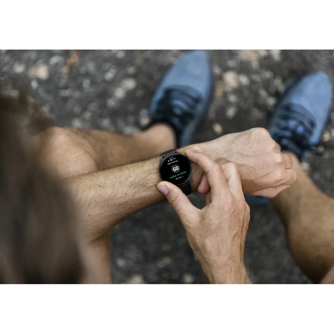 Smartwatch "8900", GPS, AMOLED 46 mm, Telefonfunktion, Alexa, rund, Schwarz