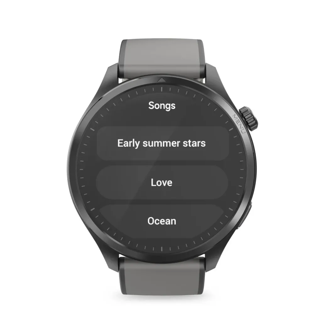 Smartwatch "9000", GPS, Musikspeicher, AMOLED 47 mm, IP68 + 5 ATM, Anthraz.