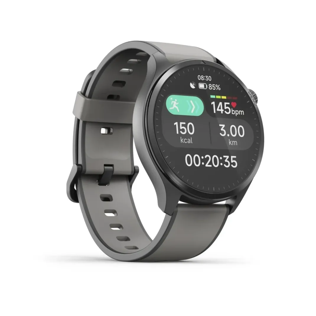 Smartwatch "9000", GPS, Musikspeicher, AMOLED 47 mm, IP68 + 5 ATM, Anthraz.