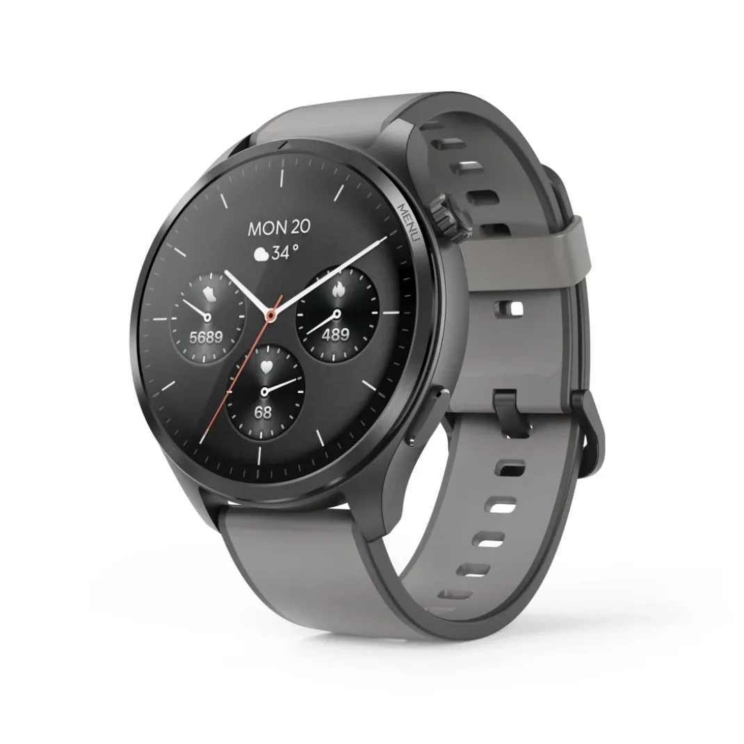 Smartwatch "9000", GPS, Musikspeicher, AMOLED 47 mm, IP68 + 5 ATM, Anthraz.